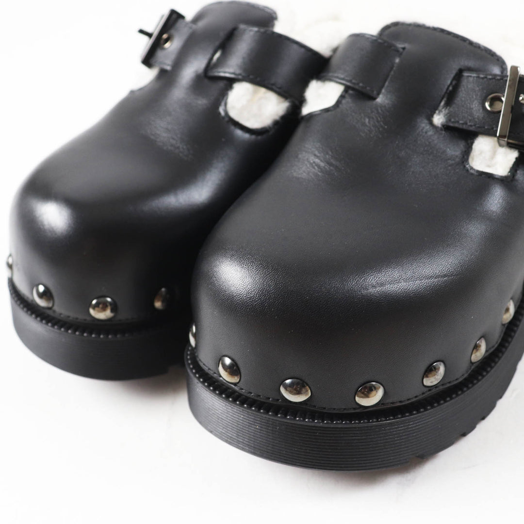 Pristine Christian Dior Sandals Diorquake Sabo/ Black White leather Women 34