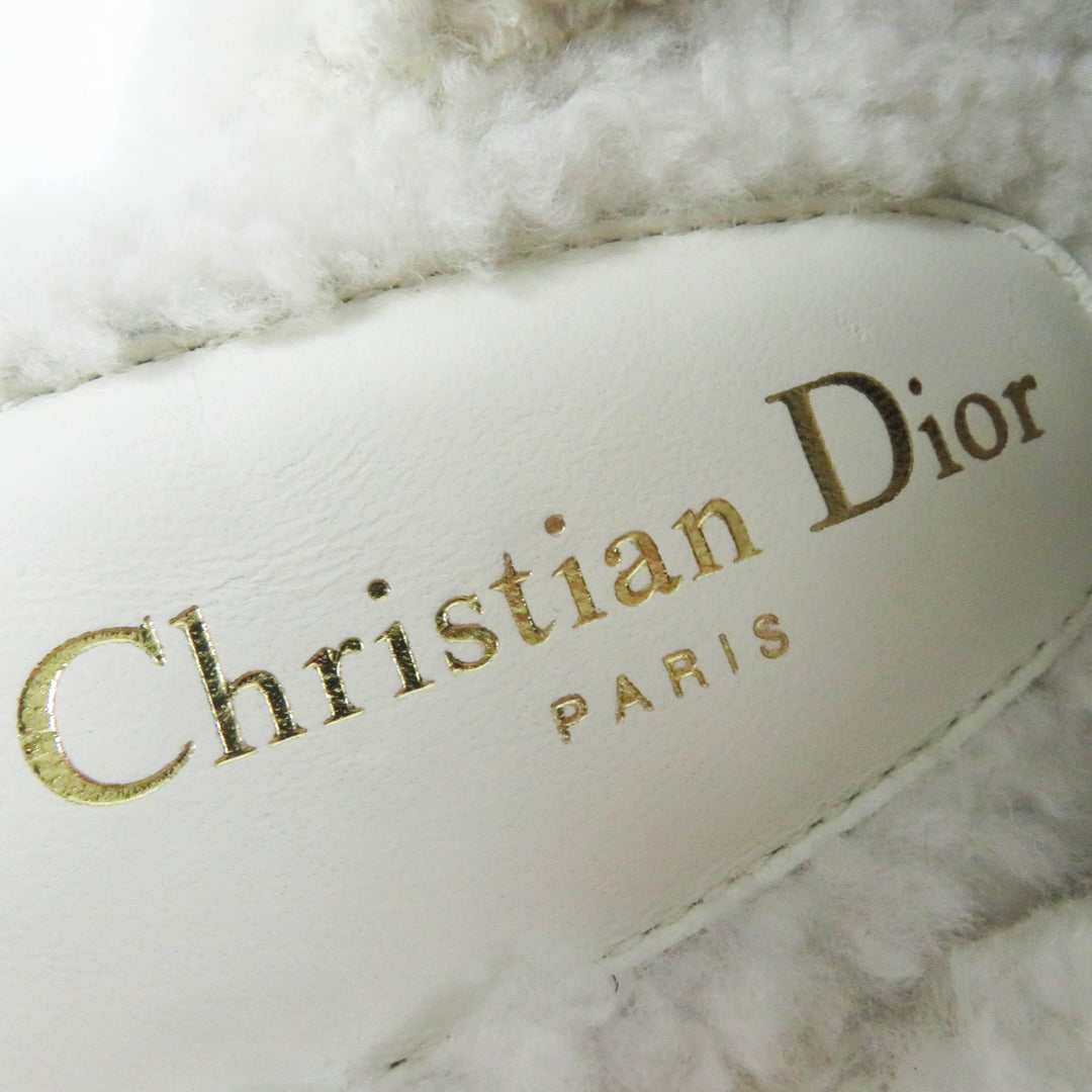 Pristine Christian Dior Sandals Diorquake Sabo/ Black White leather Women 34