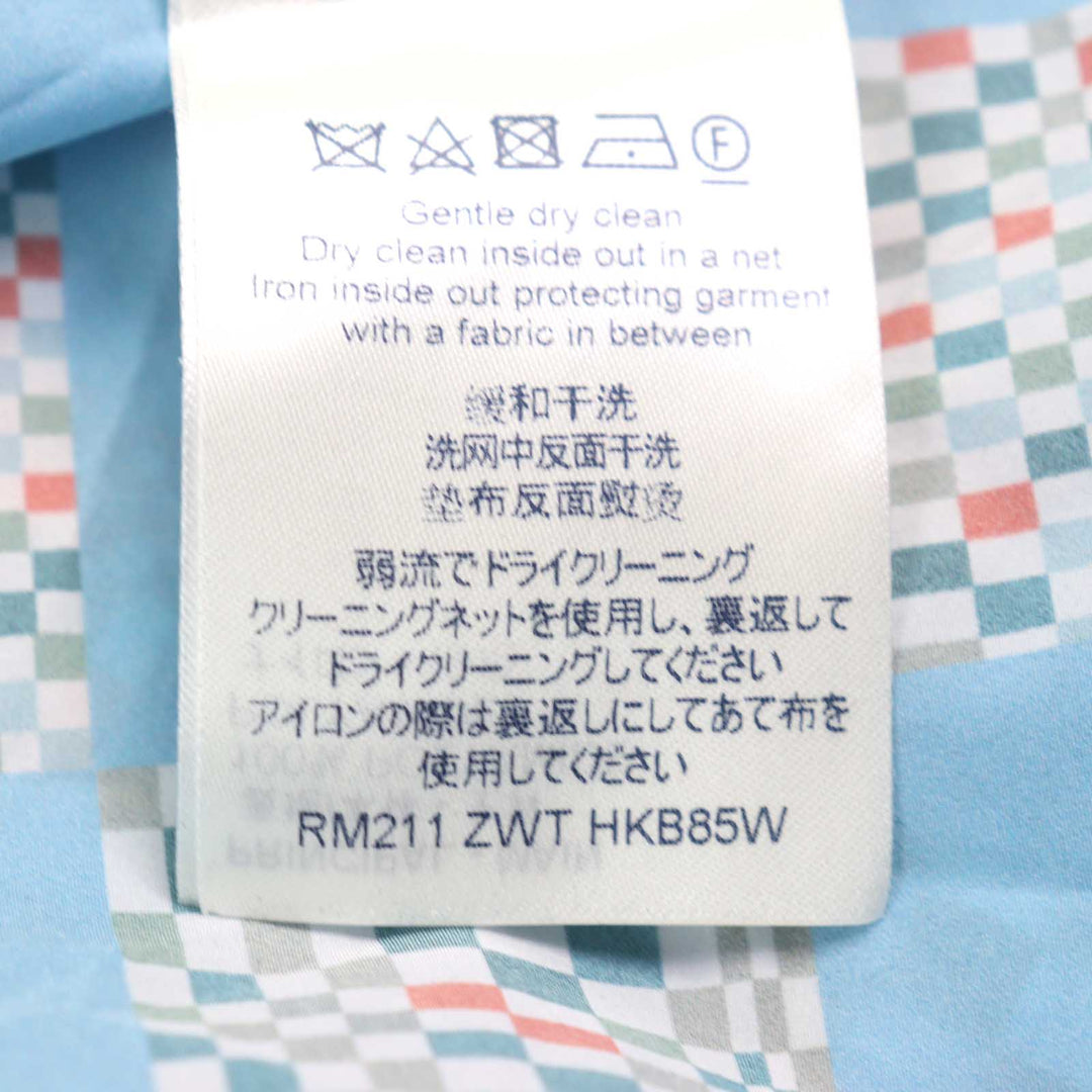 LOUIS VUITTON Hoodie LV logo zipper drawstring Light blue 48 HKB85W