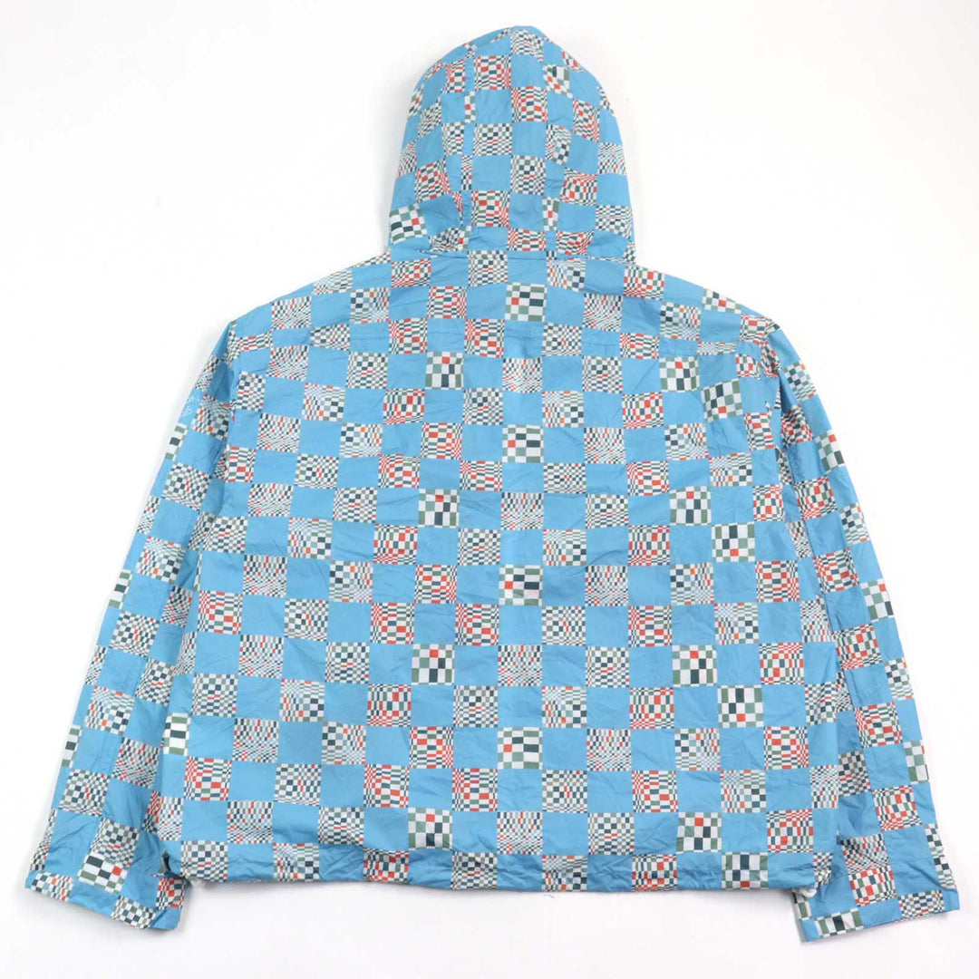 LOUIS VUITTON Hoodie LV logo zipper drawstring Light blue 48 HKB85W