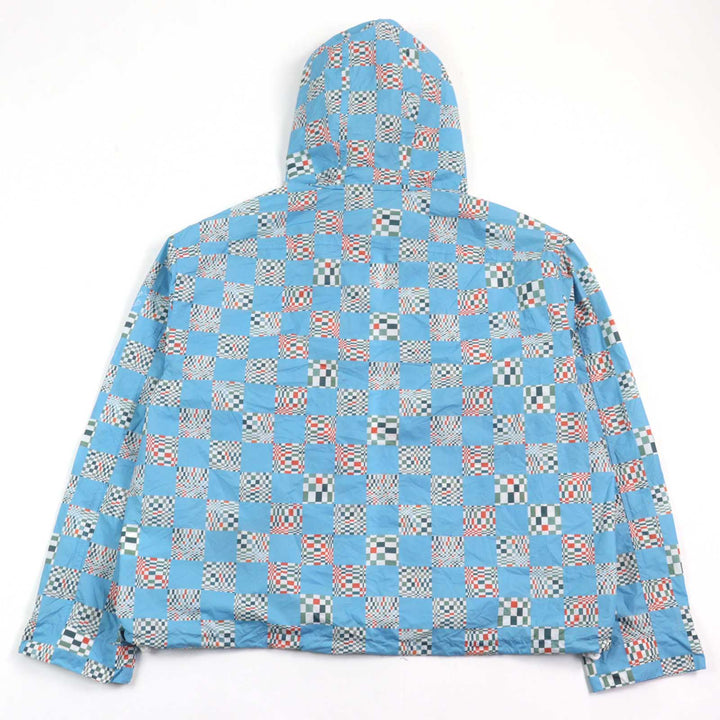 LOUIS VUITTON Hoodie LV logo zipper drawstring Light blue 48 HKB85W