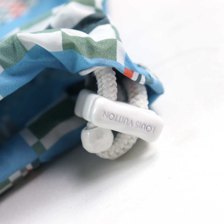 LOUIS VUITTON Hoodie LV logo zipper drawstring Light blue 48 HKB85W