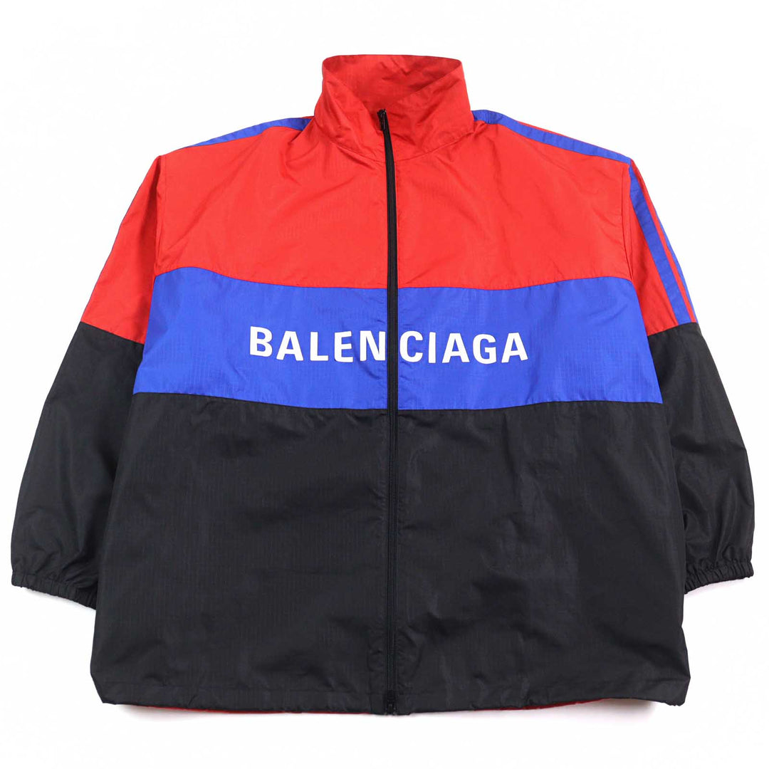 Great BALENCIAGA Track jacket oversized zip-up poplin jacket polyester mens 52 534317