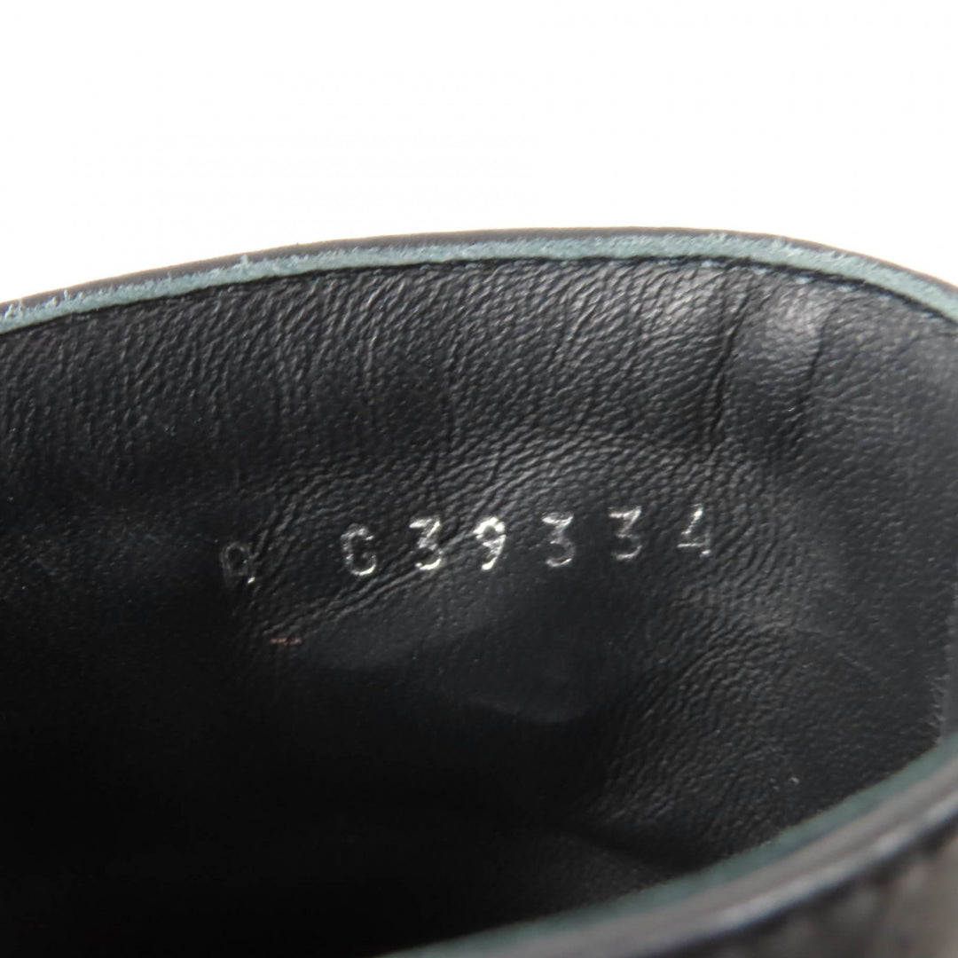 Great CHANEL Ankle boots Belt design Black light blue leather Women 22B G39334
