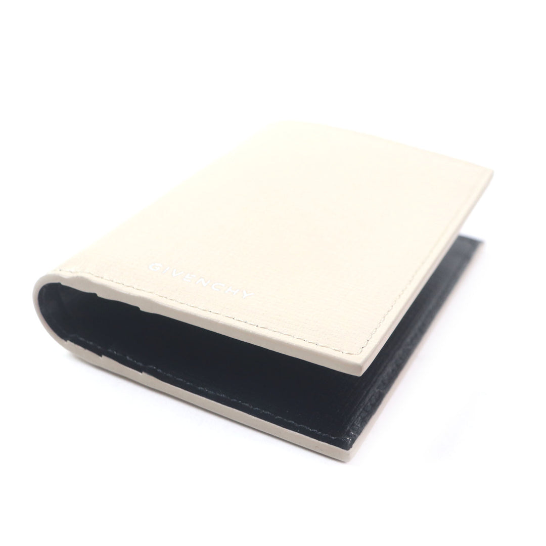 Pristine GIVENCHY Bifold Wallet Classic 4G Card Boulder Beige leather mens