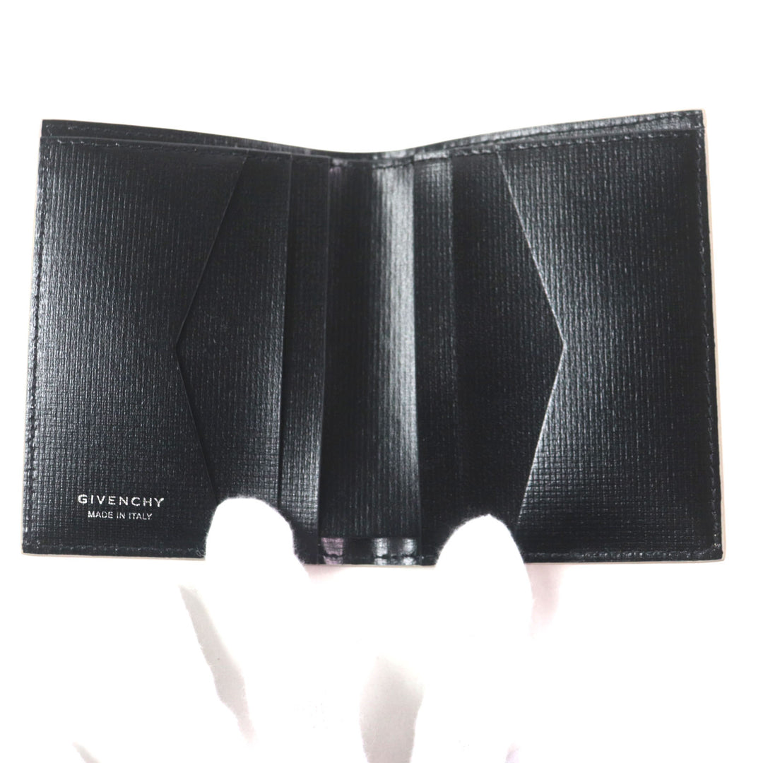 Pristine GIVENCHY Bifold Wallet Classic 4G Card Boulder Beige leather mens