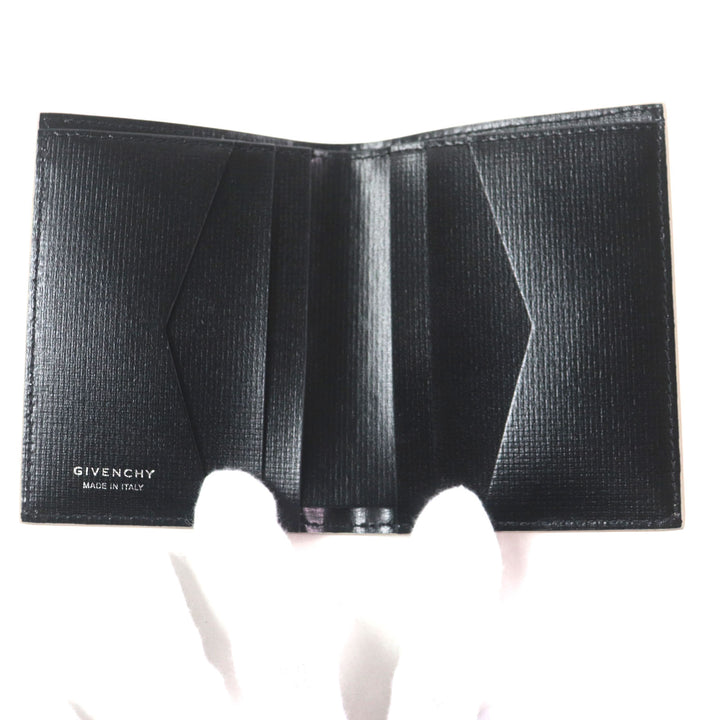 Pristine GIVENCHY Bifold Wallet Classic 4G Card Boulder Beige leather mens