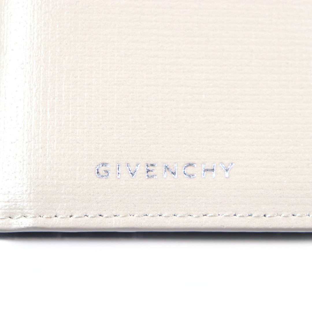 Pristine GIVENCHY Bifold Wallet Classic 4G Card Boulder Beige leather mens