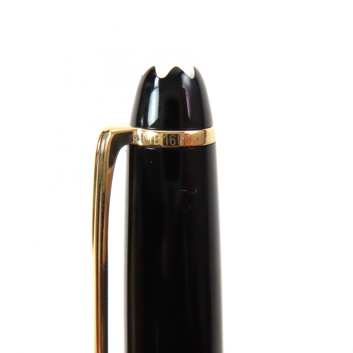 MONTBLANC Ballpoint pen Meisterstück White Star Twist Type Black gold mens