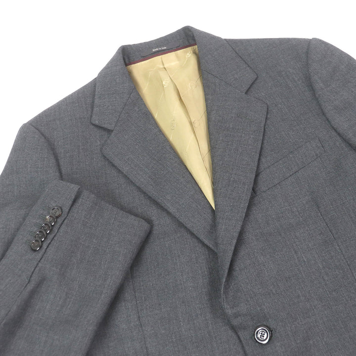 Excellent GUCCI tailored jacket Single Blazer gray wool mens 50 625378