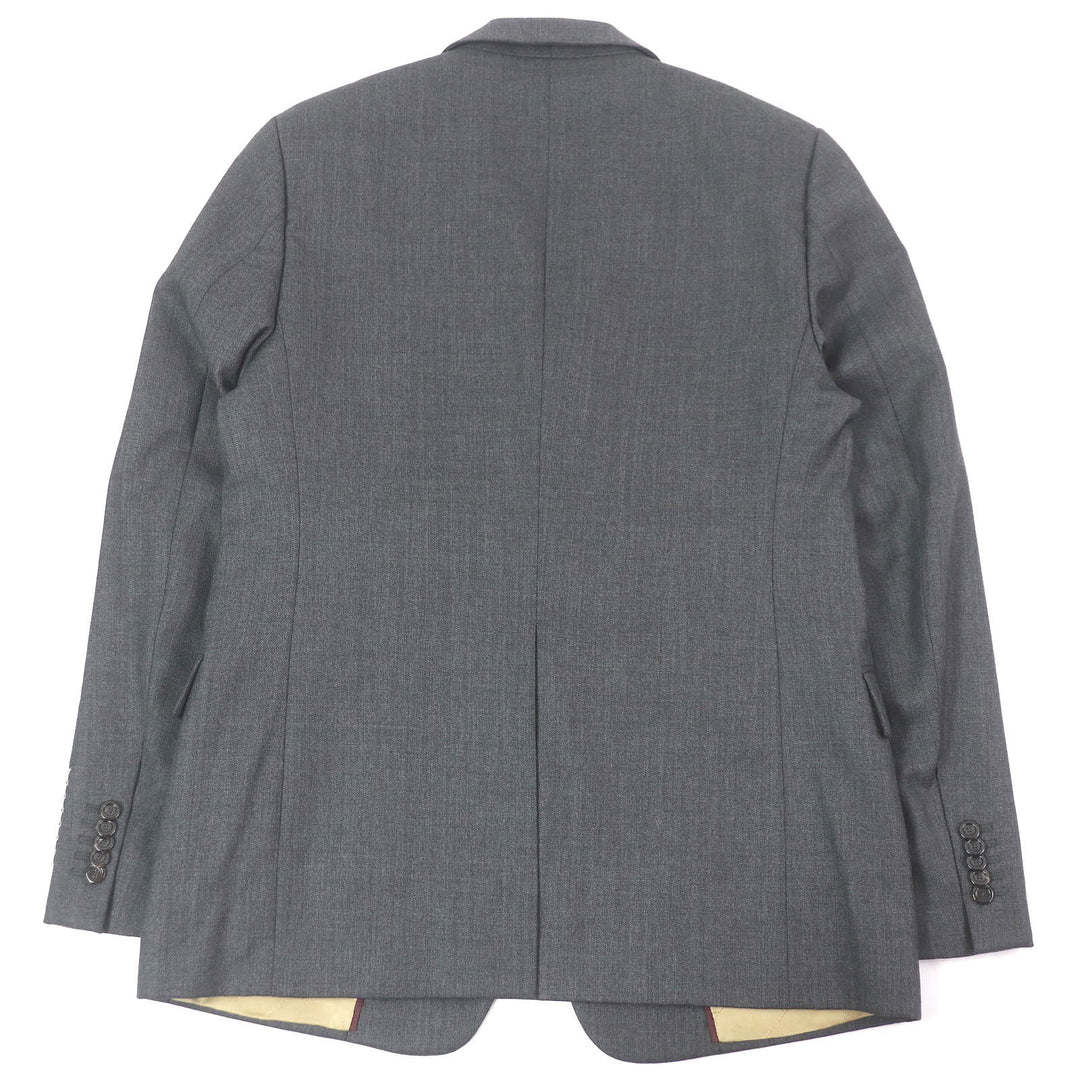 Excellent GUCCI tailored jacket Single Blazer gray wool mens 50 625378