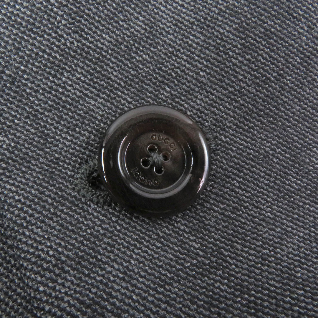 Excellent GUCCI tailored jacket Single Blazer gray wool mens 50 625378