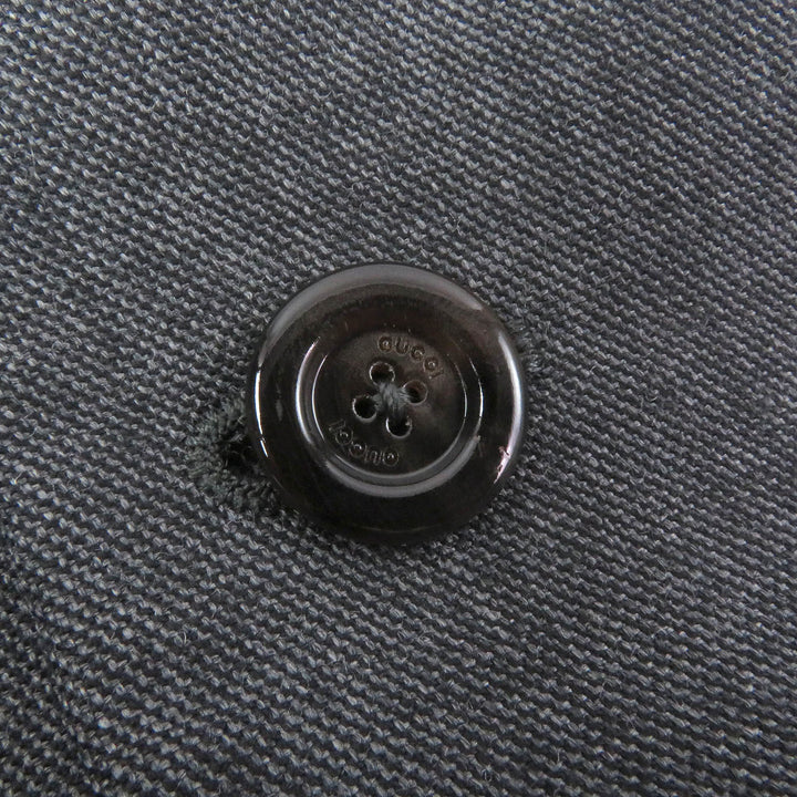 Excellent GUCCI tailored jacket Single Blazer gray wool mens 50 625378