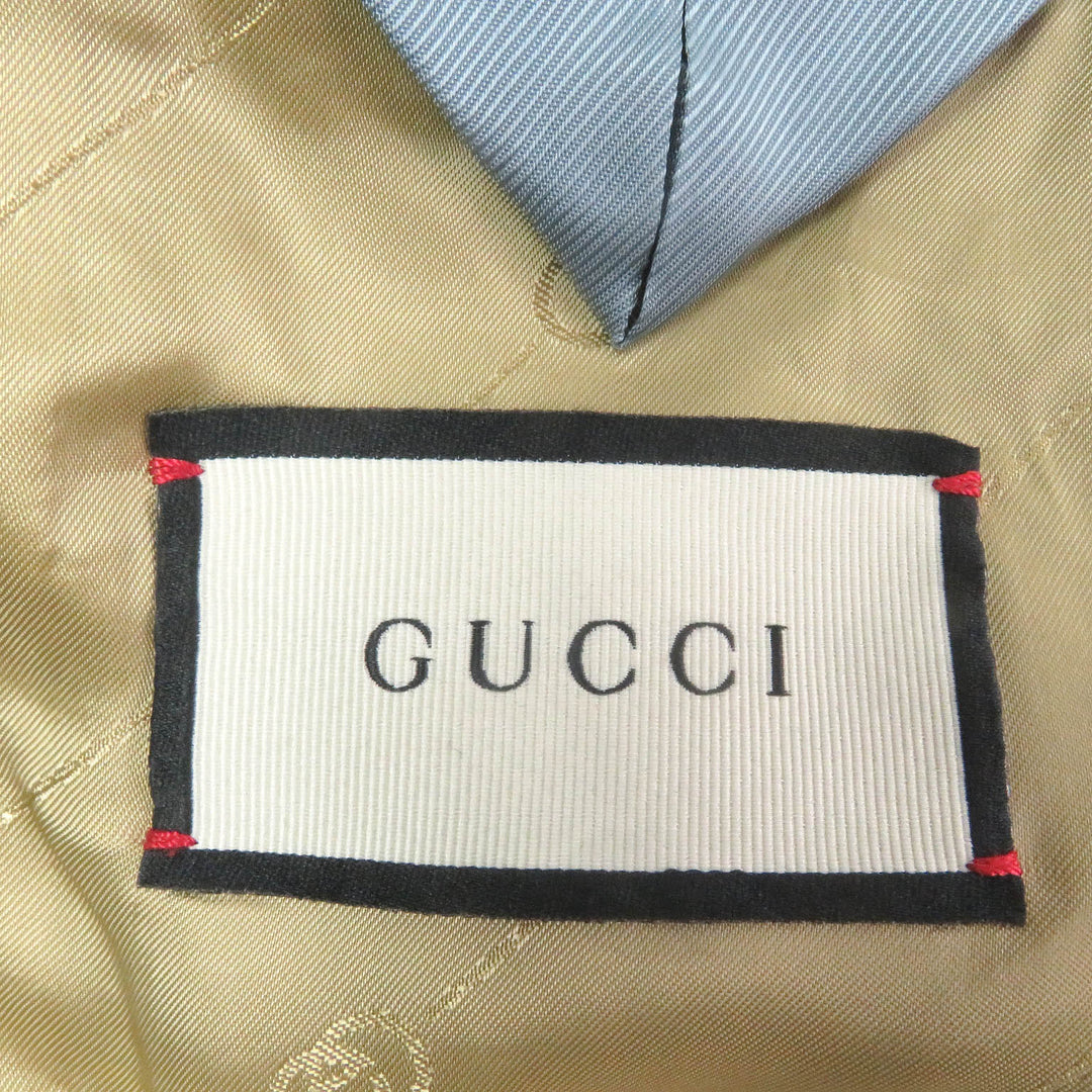Excellent GUCCI tailored jacket Single Blazer gray wool mens 50 625378
