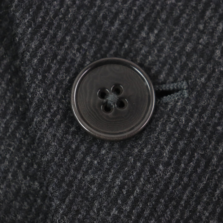 Excellent EMPORIO ARMANI Chester coat Black Tag Woven Pattern Dark gray 46