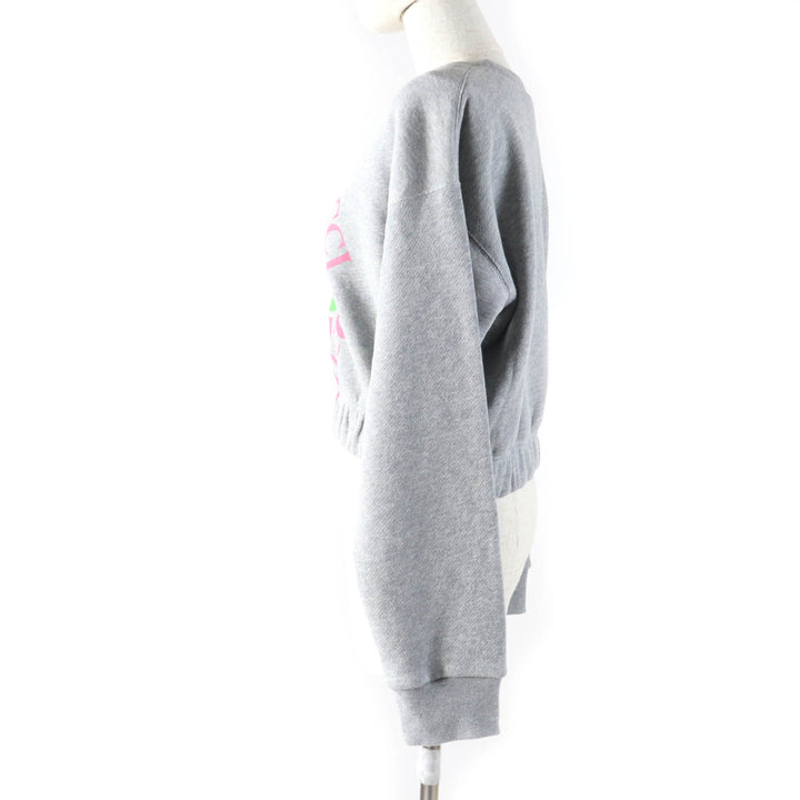 Pristine GUCCI sweat Interlocking G Print Long Sleeve gray cotton Women S 717404