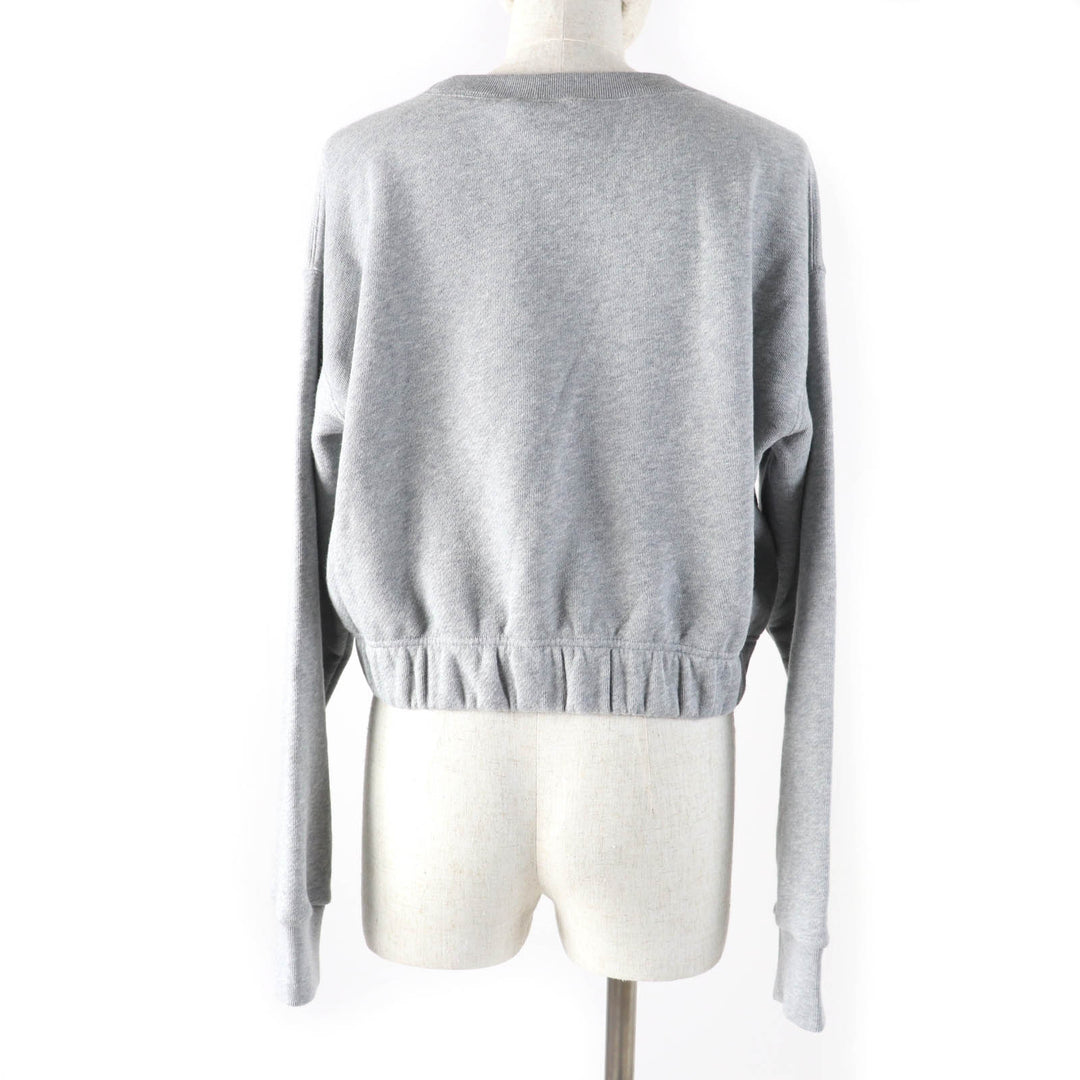 Pristine GUCCI sweat Interlocking G Print Long Sleeve gray cotton Women S 717404