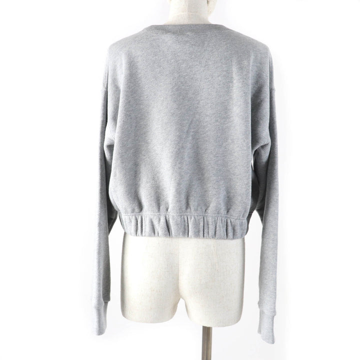 Pristine GUCCI sweat Interlocking G Print Long Sleeve gray cotton Women S 717404