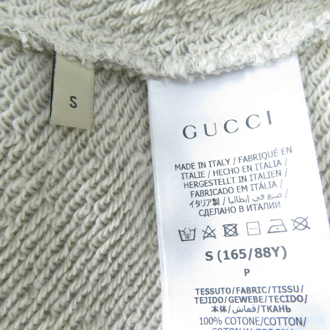 Pristine GUCCI sweat Interlocking G Print Long Sleeve gray cotton Women S 717404