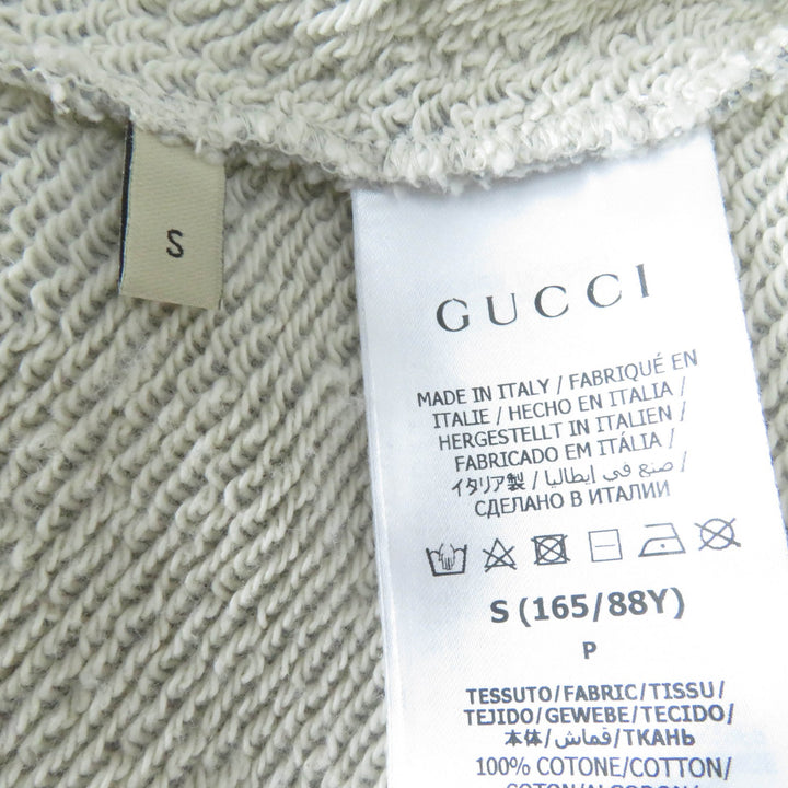 Pristine GUCCI sweat Interlocking G Print Long Sleeve gray cotton Women S 717404