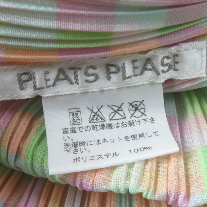 Great PLEATS PLEASE one piece Check Pattern Sleeveless Tunic multicolor 3