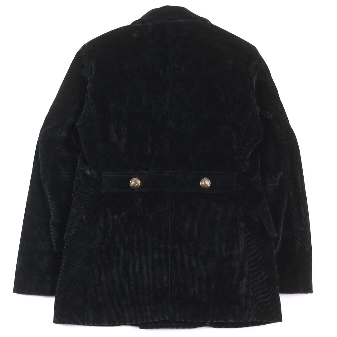 Excellent TOM FORD pea coat Emblem gold button Double-breasted black cotton mens 46 TFO719