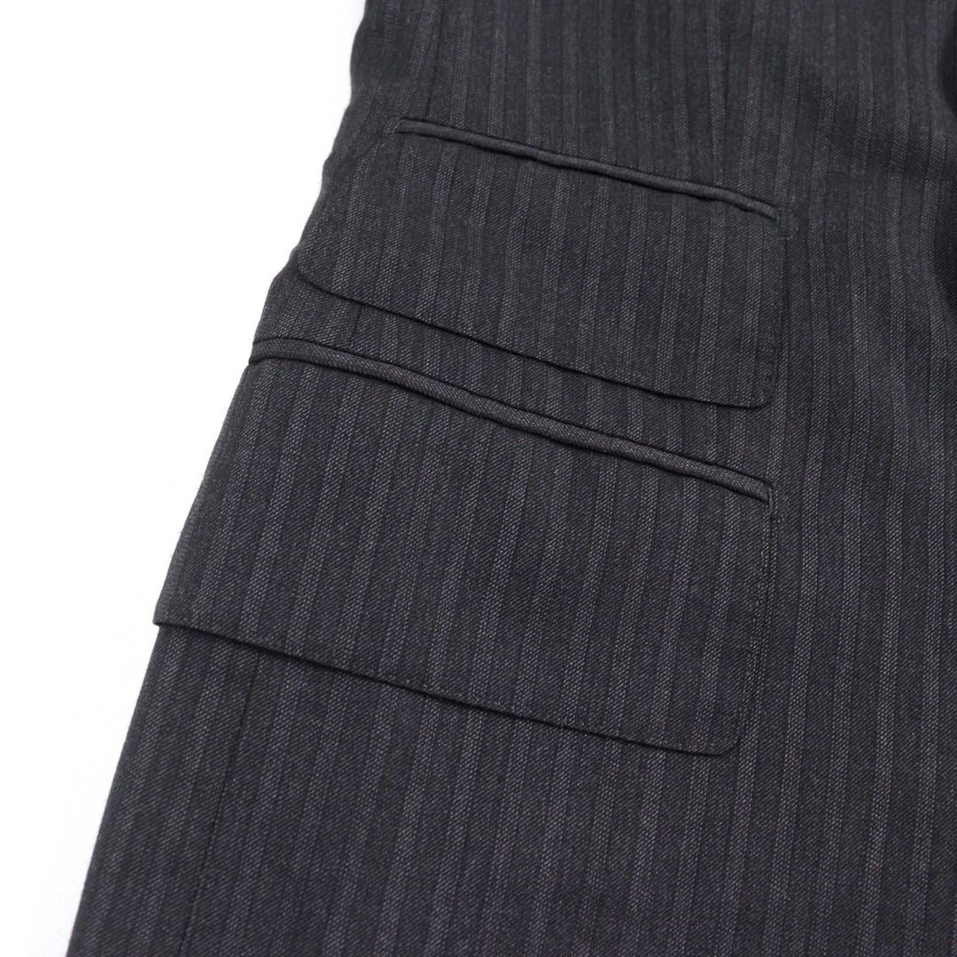Excellent TOM FORD suit WINDSOR full sleeves, Grey Stripe Pattern wool mens 44 24DL4W