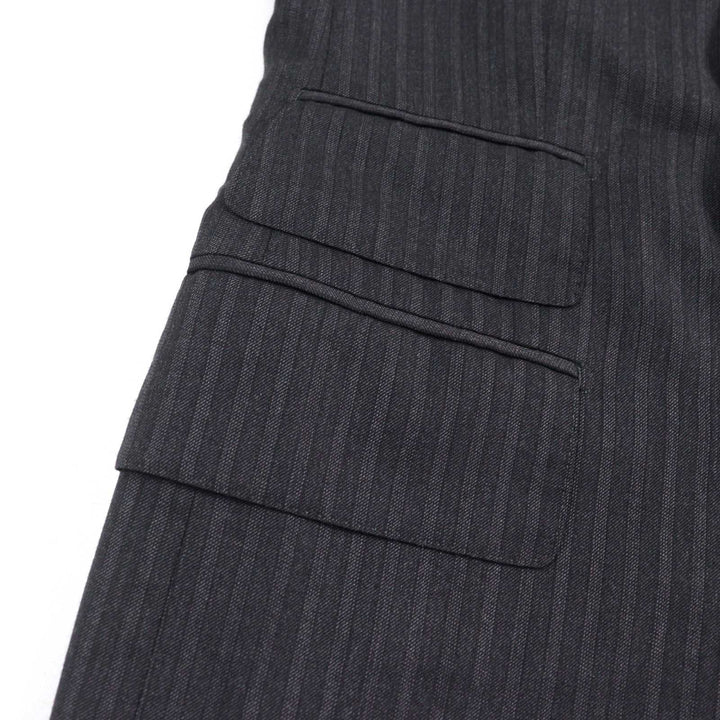 Excellent TOM FORD suit WINDSOR full sleeves, Grey Stripe Pattern wool mens 44 24DL4W