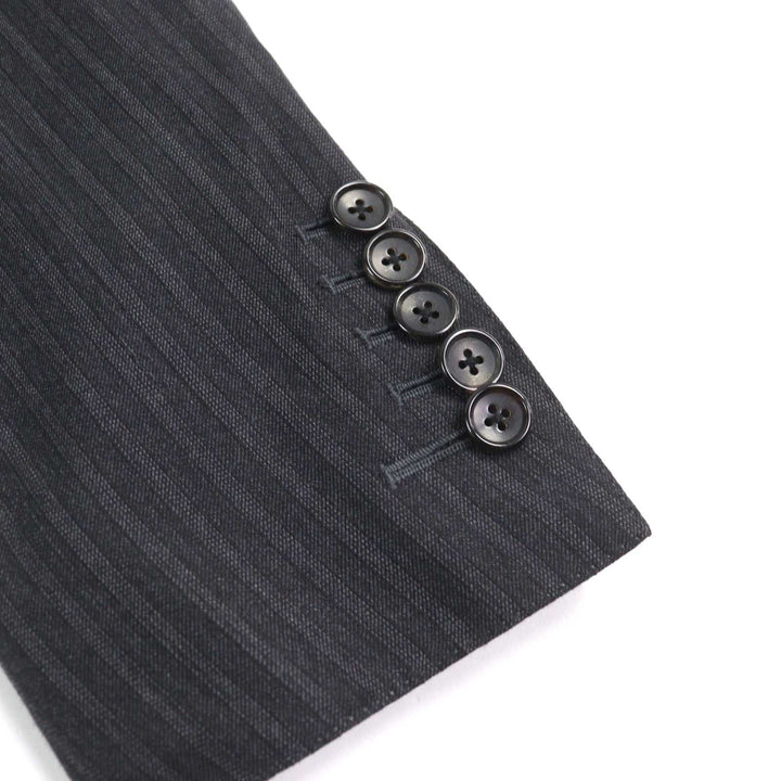 Excellent TOM FORD suit WINDSOR full sleeves, Grey Stripe Pattern wool mens 44 24DL4W