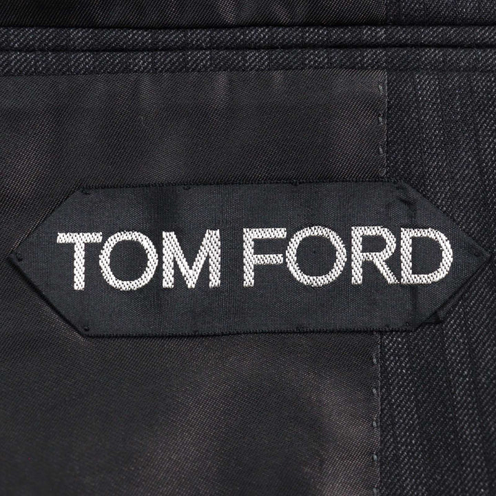 Excellent TOM FORD suit WINDSOR full sleeves, Grey Stripe Pattern wool mens 44 24DL4W