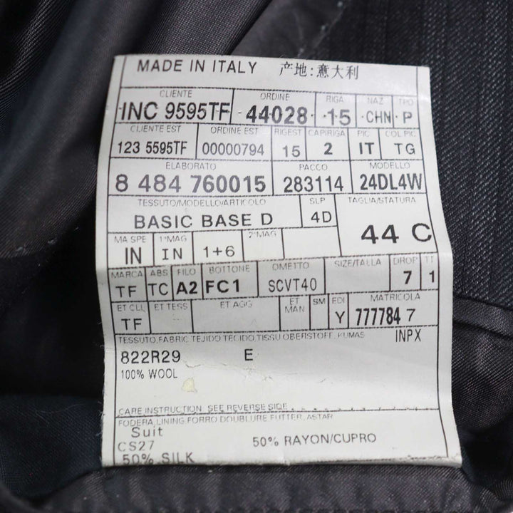 Excellent TOM FORD suit WINDSOR full sleeves, Grey Stripe Pattern wool mens 44 24DL4W