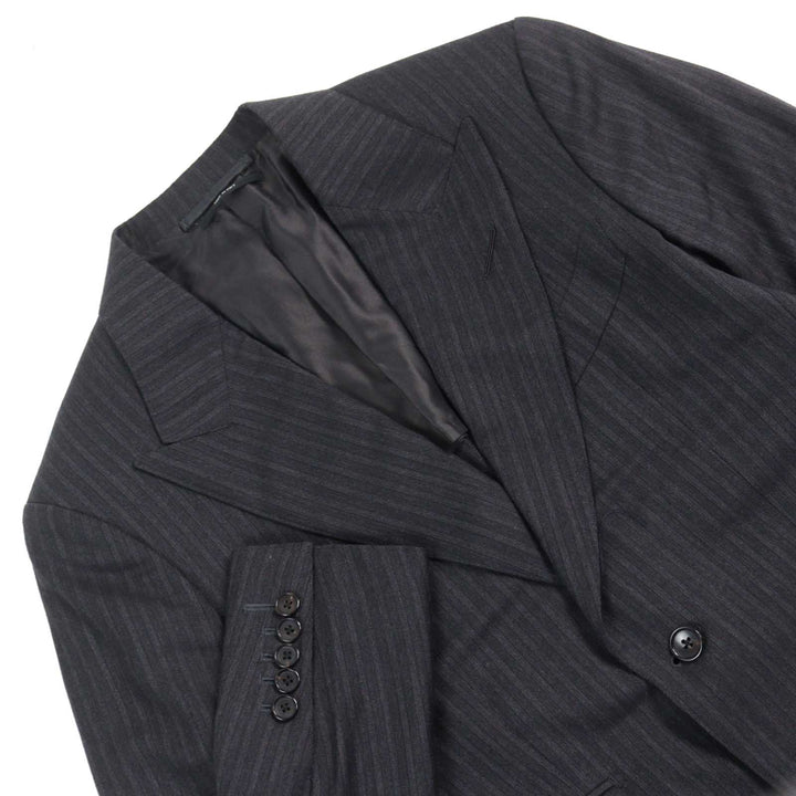 Excellent TOM FORD suit WINDSOR full sleeves, Grey Stripe Pattern wool mens 44 24DL4W