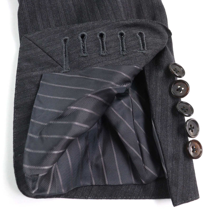 Excellent TOM FORD suit WINDSOR full sleeves, Grey Stripe Pattern wool mens 44 24DL4W