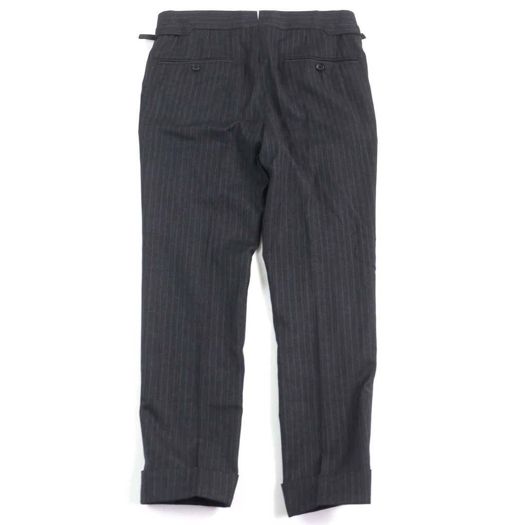 Excellent TOM FORD suit WINDSOR full sleeves, Grey Stripe Pattern wool mens 44 24DL4W