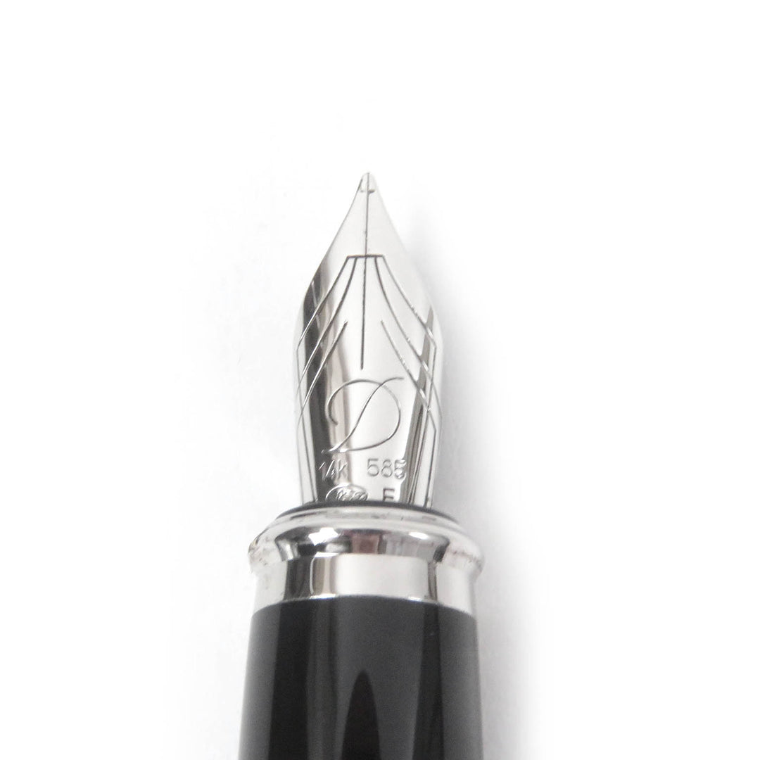 Very Good Dupont fountain pen Fidelio Cap type black 14K mens