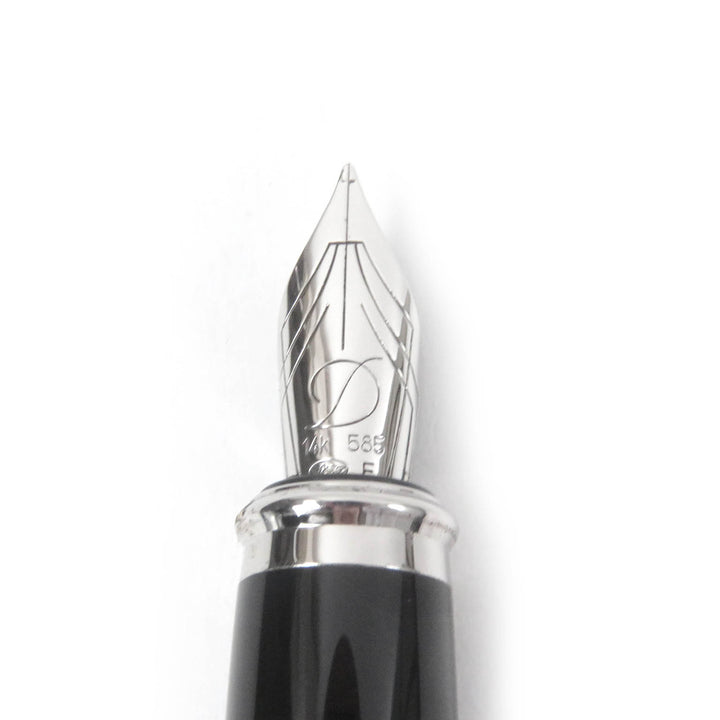 Very Good Dupont fountain pen Fidelio Cap type black 14K mens