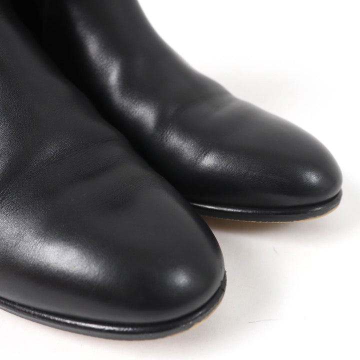 Great HERMES short boots Neo kelly buckle black leather Women 36.5
