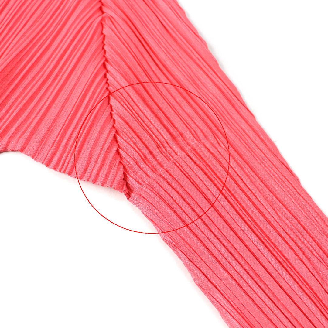 Excellent PLEATS PLEASE cardigan Pleated shirt Coral pink Women 3 PP33-JD150