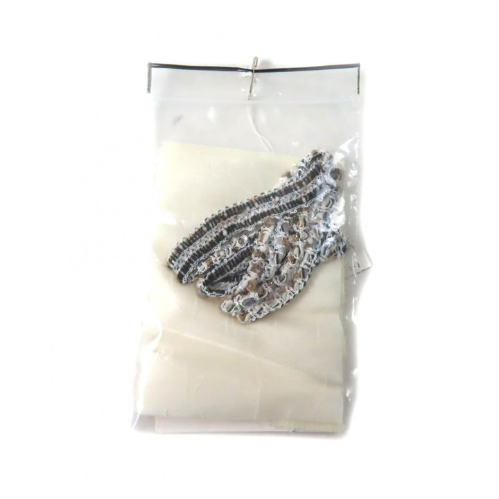 Excellent CHANEL Cut COCO Mark Emblem Tweed Trimmed off white Women 36 05C