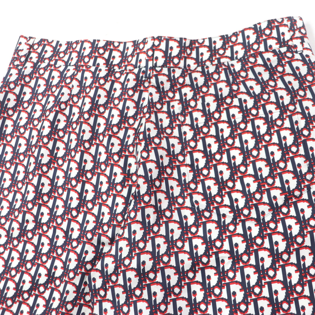 Excellent DIOR Shorts Oblique pixel Bermuda shorts silk mens 48 013C121A4751