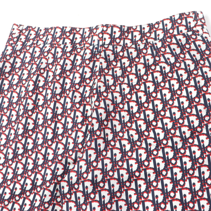 Excellent DIOR Shorts Oblique pixel Bermuda shorts silk mens 48 013C121A4751