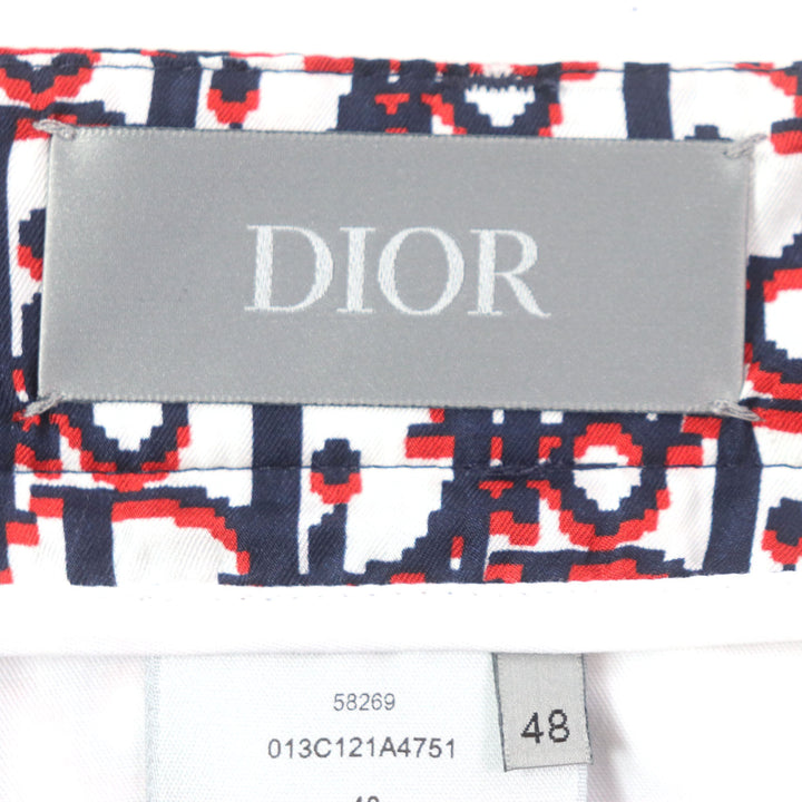 Excellent DIOR Shorts Oblique pixel Bermuda shorts silk mens 48 013C121A4751