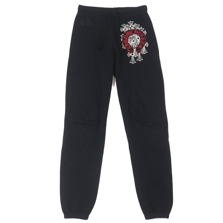 Very Good CHROME HEARTS Cemetery Cross Sweatpants Jogger Pants black mens S