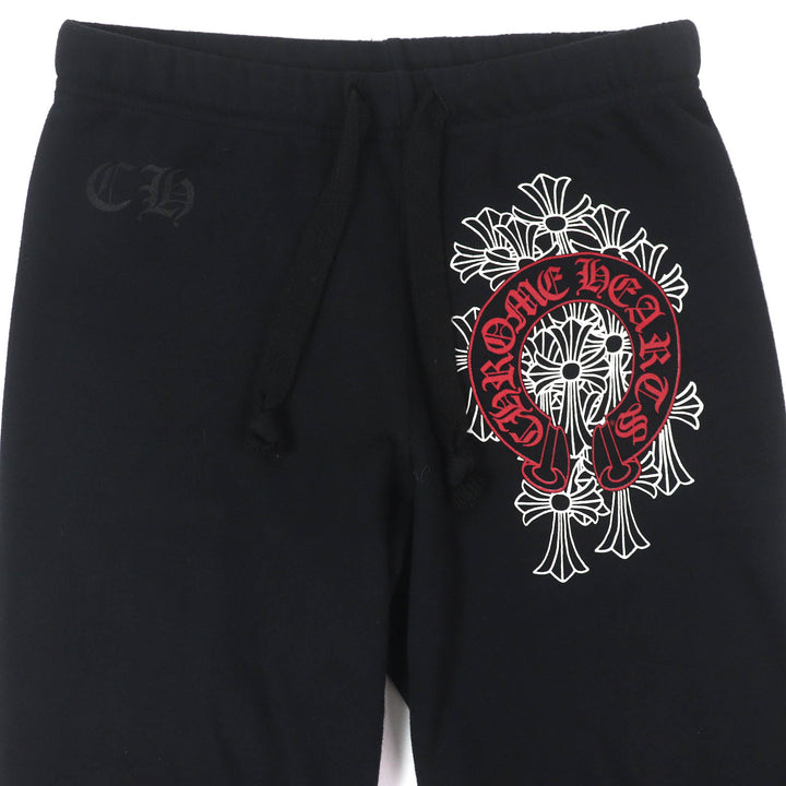 CHROME HEARTS Cemetery Cross Sweatpants Jogger Pants black mens S 2214-304-9055