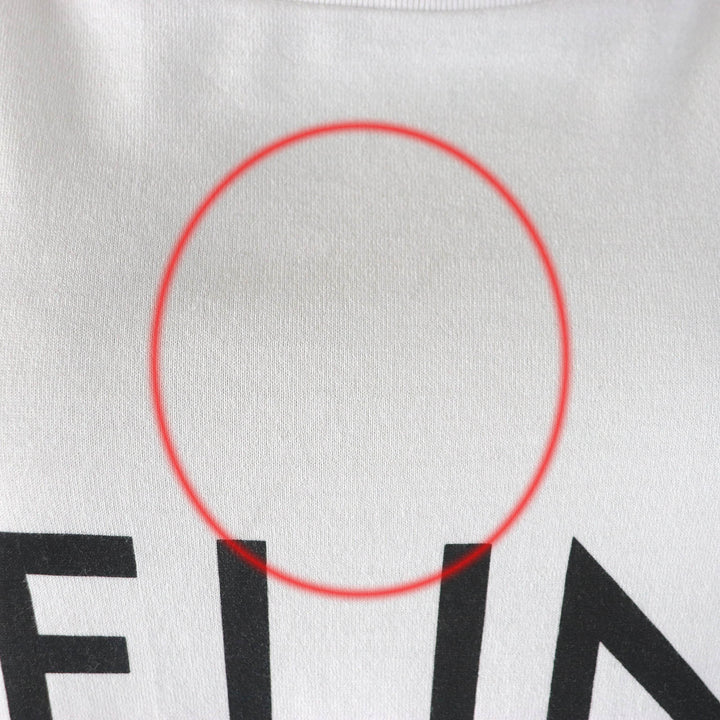 Great CELINE Short sleeve T-shirt logo print crew neck White black Women L