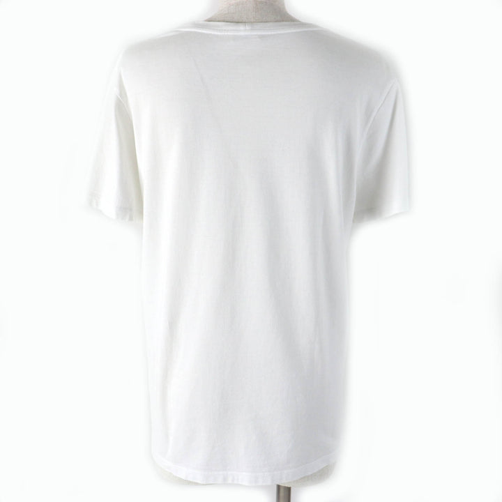 Great CELINE Short sleeve T-shirt logo print crew neck White black Women L