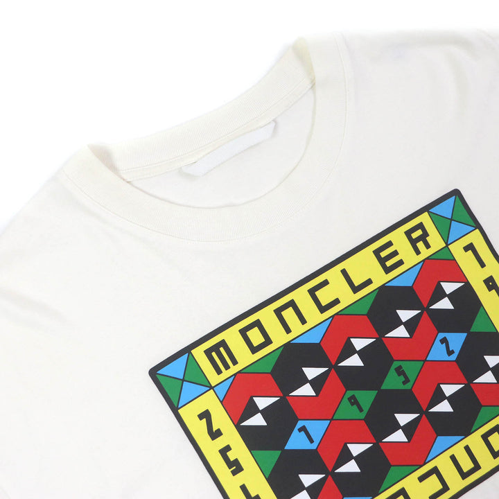 Great MONCLER GENIUS 2 Short sleeve T-shirt Graphic Grid Print cotton mens XL