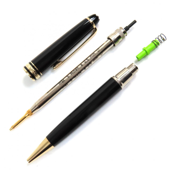 MONTBLANC mechanical pencil Meisterstück Classic white star Black gold mens
