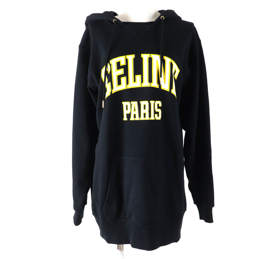 Great CELINE Parker Oversized hoodie in crackled cotton fleece Women S