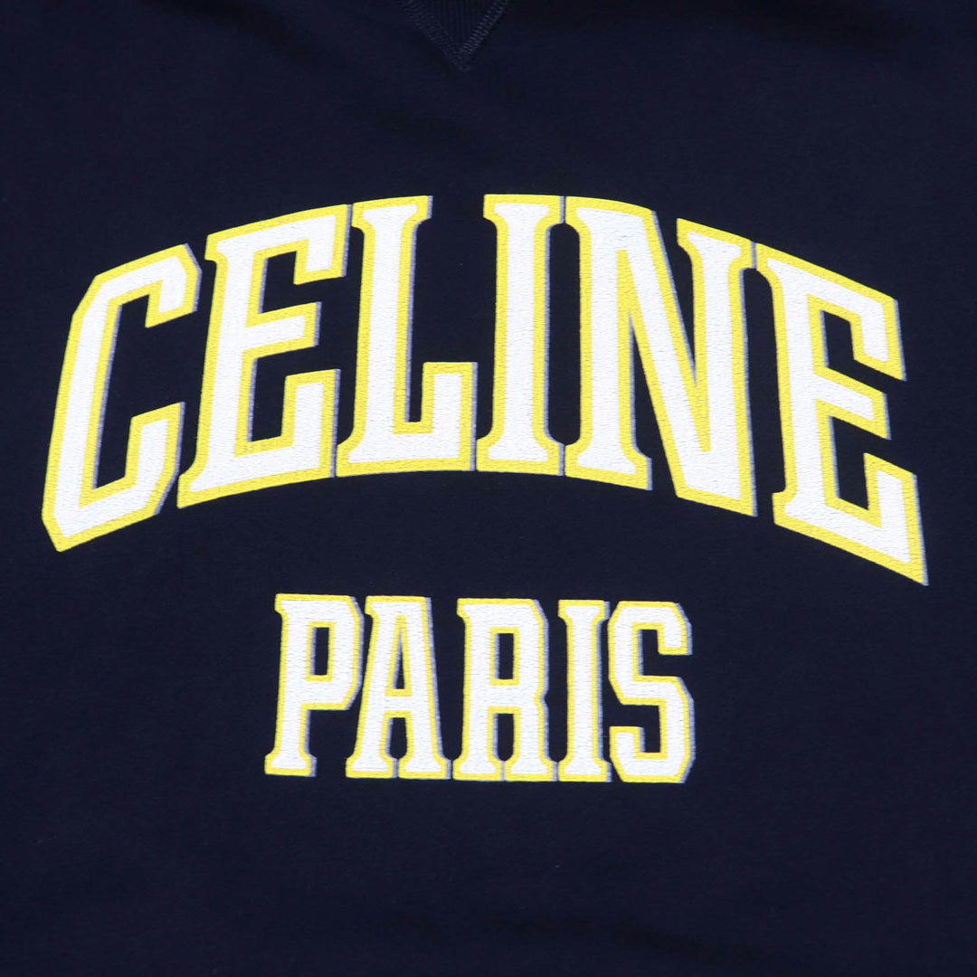 Great CELINE Parker Oversized hoodie in crackled cotton fleece Women S 2Y70F6700Q